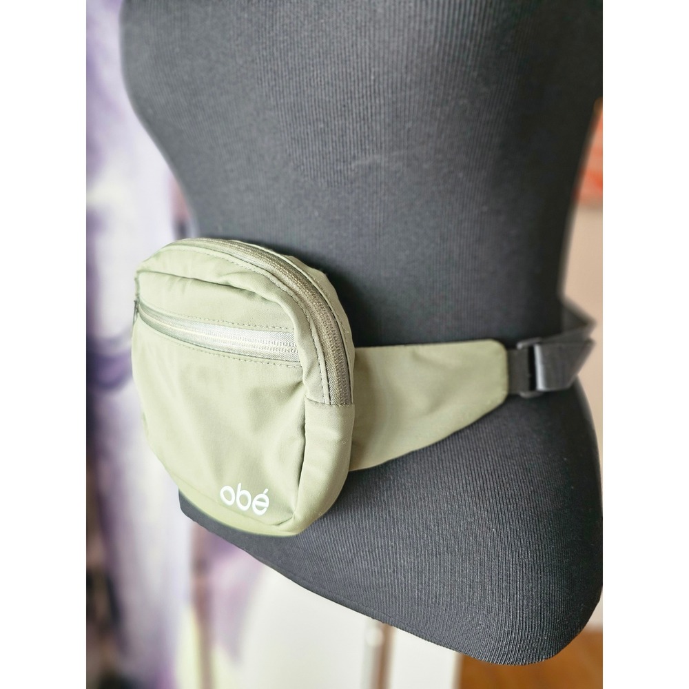Obe Fitness Belt Bag Fanny Pack Olive Green‎ Mesh Back Athletic Utility - Picture 3 of 6